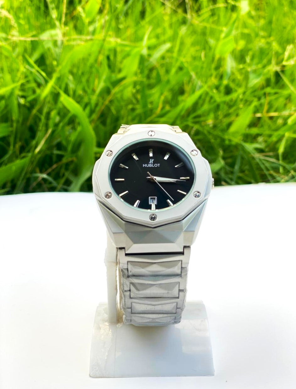 Hublot Silver-Toned Luxury Men's Watch