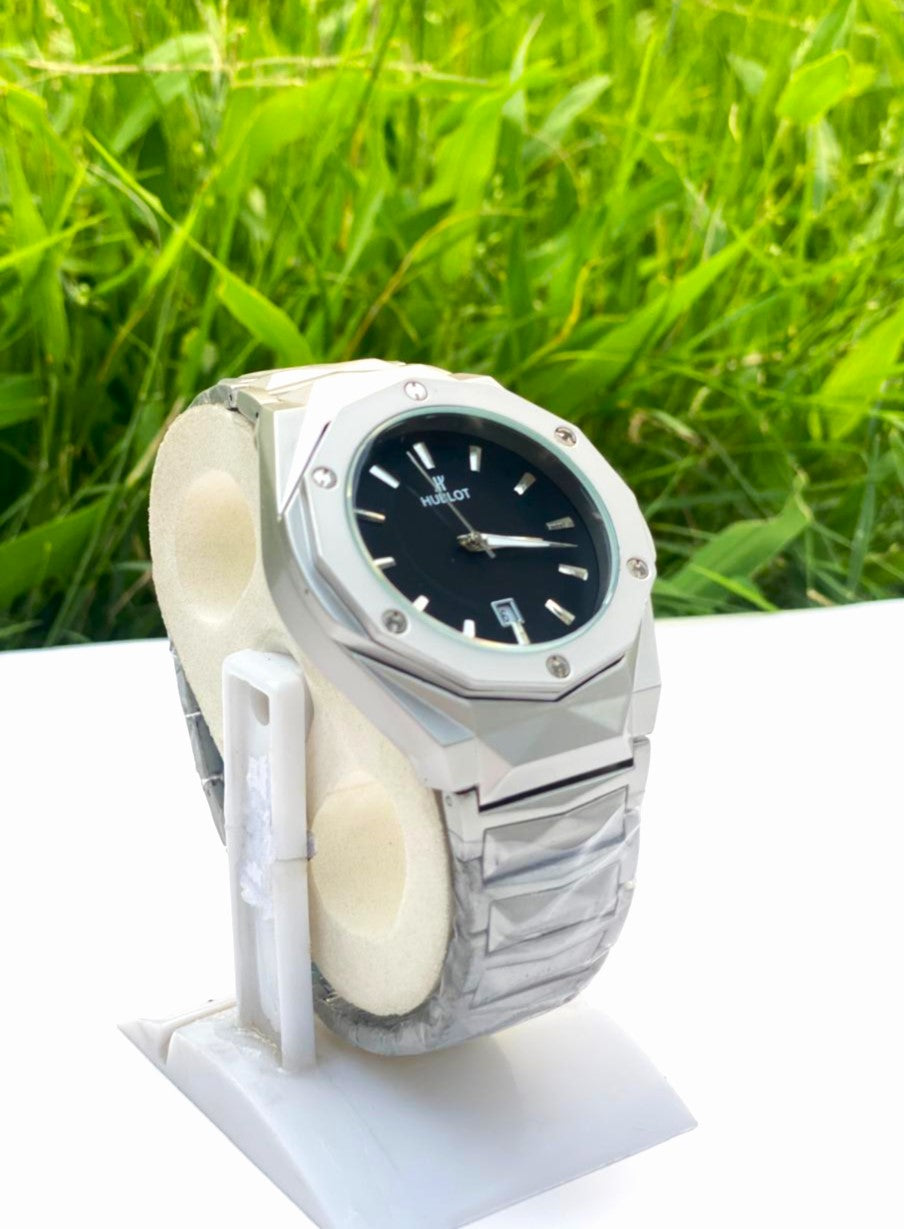 Hublot Silver-Toned Luxury Men's Watch