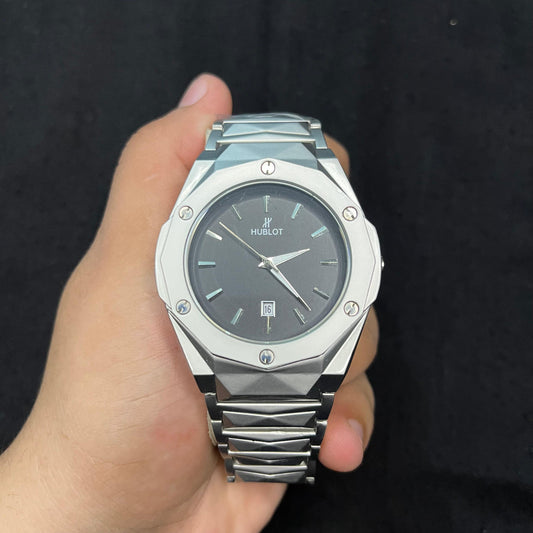 Hublot Silver-Toned Luxury Men's Watch